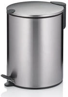 Kela M&uuml;lleimer Mats, 23703, silber matt, Kosmetikeimer aus Edelstahl, 5 Liter