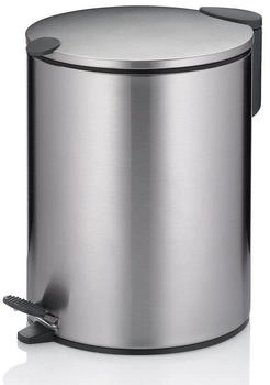 Kela Kosmetikeimer 5l silber matt , Silent-Close-Deckel, Edelstahl r MATS, Badm&uuml;lleimer mit Inneneimer und Tragehenkel (23703)