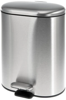 bremermann Treteimer BARBENA - 6l Edelstahl Anti-Fingerabdruck Softclose Abfalleimer Kosmetikeimer (Edelstahl) (91724)