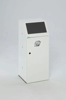 Proregal Robuster Wertstoffsammler mit Fronttür & Inneneinsatz | 90 Liter 105x40x40,5cm Anthrazit weiß RVA36-08