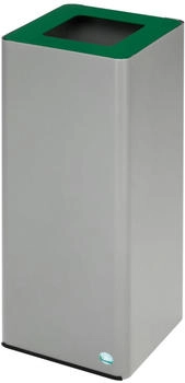 Proregal Robuster Wertstoffsammler mit abnehmbarem Deckel | 70 Liter, HxBxT 70x32x32cm | Verzinkter Stahl | Smaragdgrün (RVA4-01)