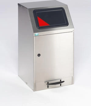 Proregal Selbstlöschender Wertstoffsammler mit Fußpedale | 43 Liter, HxBxT 76x40,5x47,5cm | Edelstahl | Grau (RVA28-03)