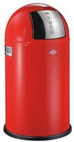 WESCO Abfalleimer Pushboy Junior 22L | M&uuml;lleimer Edelstahl-Klappe | Stahlblech 