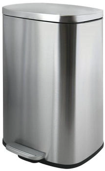 Spirella 12 Liter Edelstahl mit Absenkautomatik und Inneneimer "Akira" Badezimmer Softclose silber matt