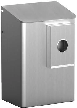 All Care MediQo-line Sanitärbehälter Alu 6 L mit Polybeutelhalter mit Deckel Hygienebeutelhalter für Polybeutel