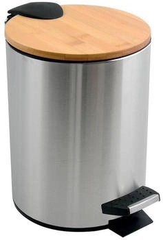 Spirella Adonis Kosmetikeimer mit Softclose-Absenkautomatik matt satiniert 3L silber brushed