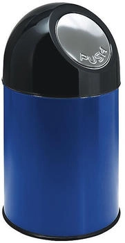 V-Part Abfallbehälter mit Druckdeckel 40l Edelstahl Schwarz