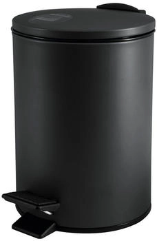 Spirella Kosmetikeimer 3 Liter Edelstahl mit Absenkautomatik und Inneneimer Adelar Badezimmer Softclose Abfalleimer schwarz (MSV23-10/20278)