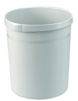 Proregal Klassischer Runder Papierkorb Aus Kunststoff 18 Liter HxØ 35 x 31,2 cm Grau (RVB75-01)