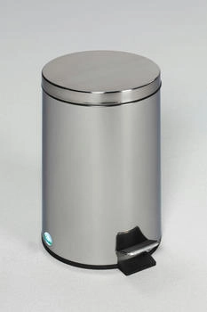 Proregal Robuster Tretabfallsammler mit Fußpedal & Inneneimer mit Griff | 12 Liter, HxBxT 40x25x25cm | Edelstahl | Silber | Abfalleimer - RVA82-09