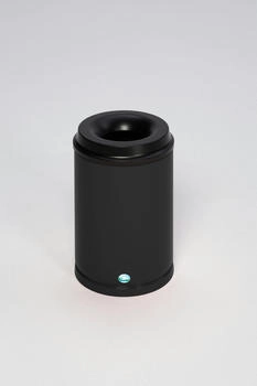 Proregal Selbstlöschender Papierkorb | 15 Liter, HxBxT 37x25x25cm | Verzinkter Stahl | Schwarz | Papiereimer für Papier - schwarz RVA96-03