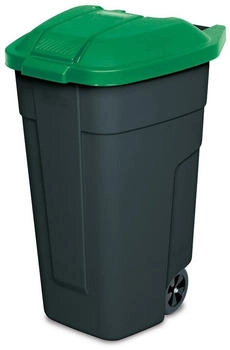 BRB Wertstoffsammler, Inhalt 100 Liter, Korpus anthrazit, Deckel grün (00070878)