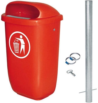BRB Abfall-Behälter 50l mit verzinktem Rohrpfosten (00057120)