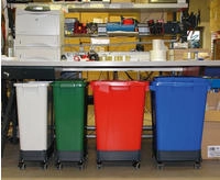 V-part - Graf Fahrwagen Mehrzweck-beh&auml;lter 60 Liter Dunkelgrau Harte Rollen - F&uuml;r