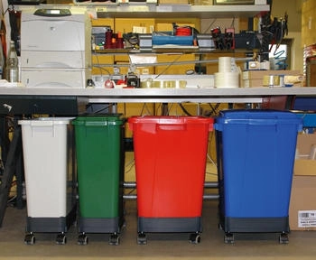 Graf Otto Fahrwagen Mehrzweck-Beh&auml;lter 60 Liter dunkelgrau harte Rollen (778105)