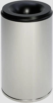 Proregal Feuersicherer Papierkorb | 110 Liter, HxBxT 75x46,5x46,5cm | Edelstahl | Silber | Papiereimer für Papier - RVA90-05