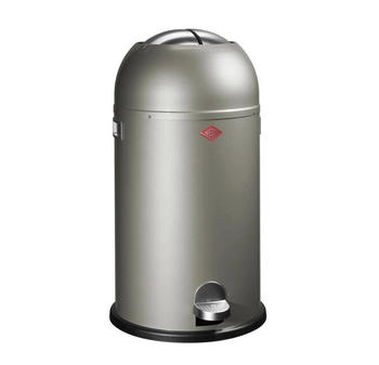Wesco Kickmaster Soft. Abfallsammler 33 Liter neusilber