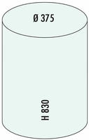 Wesco M&uuml;lleimer Kickmaster Maxi, mandel, aus Metall, 40 Liter