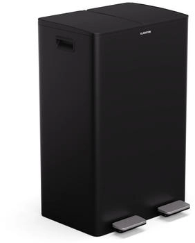 Klarstein EcoVista mit Kompostbeh&auml;lter 60 Liter + 3L Kompostbeh&auml;lter Soft-Close Schwarz - schwarz Edelstahl