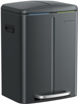 Songmics M&uuml;lleimer 2x20l Metal Schwarz