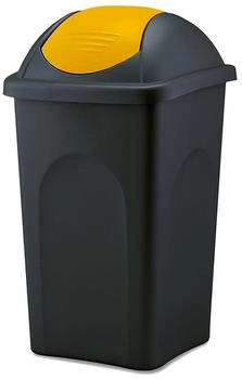 Stefanplast 5345603 Bin Müll 'Multipat' Lt. 60 - CM 39 x 39 X H.68 - Schwarz/Gelb