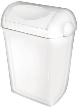 All Care PlastiQline Abfallbehälter - 43 L - Kunststoff - Swing-Deckel - weiß