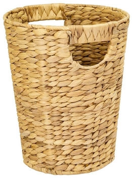 HMF Papierkorb, B&uuml;ro geflochten aus Wasserhyazinthe | Rund | 25 cm Durchmesser, 30 cm H&ouml;he (37250)