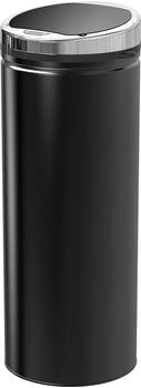 HomCom Sensor 50L, Automatischer Abfalleimer, Rostfreier Kücheneimer mit Infrarotsensor, für Wohnzimmer, Büro, Edelstahl, Schwarz (03-0046)