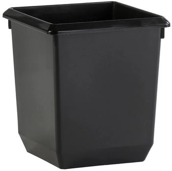 Proregal Viereckiger Kegelförmiger Papierkorb 21 Liter HxBxT 31 x 28 x 28 x m Kunststoff Schwarz (RVB25-01)