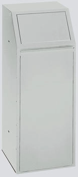 Proregal Robuster Wertstoffsammler mit Einwurfklappe selbstschließend | 68 Liter, HxBxT 100x40x40cm | Verzinkter Stahl | Grau (RVA39-05)