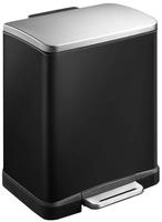 PROREGAL Stilvoller rechteckiger Treteimer mit extra breitem Pedal | 10+9 Liter,