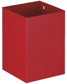 Proregal Viereckiger Papierkorb zur optionalen Wandmontage | 21 Liter | Rot - rot Metall RVB1-01