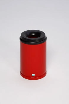 Proregal Selbstlöschender Papierkorb | 15 Liter, HxBxT 37x25x25cm | Verzinkter Stahl | Rot (RVA96-01)