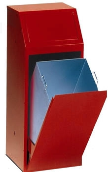 Proregal Robuster Wertstoffsammler mit Einwurfklappe selbstschließend | 68 Liter 100x40x40cm Rot rot RVA39-02