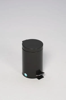 Proregal Robuster Tretabfallsammler mit Fußpedal & Inneneimer mit Griff | 3 Liter, HxBxT 27x17x17cm | Verzinkter Stahl | Anthrazit (RVA82-02)