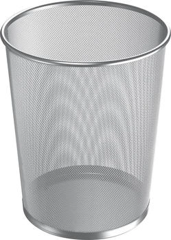 Alco Papier-Abfallsammler lackiertes Metall gelocht silber (2924-36)