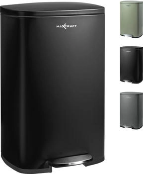 Maxcraft Treteimer mit Soft Close Deckel 50l in Schwarz (43777306)