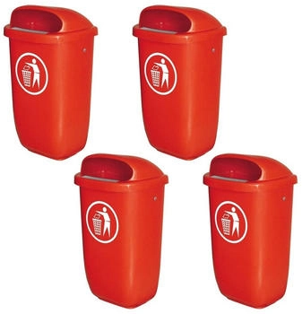 BRB 4 Abfallbehälter 50l rot (00076857)