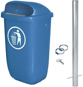 BRB Abfall-Behälter 50l mit verzinktem Rohrpfosten (00052782)