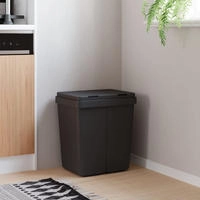 vidaXL Duo M&uuml;lleimer Anthrazit 2x25 L