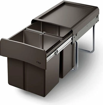 Naber CLAP 2450-2 Abfallsorter 30l (2x15) in Anthrazit ab 45 cm Schrankbreite (8011452)