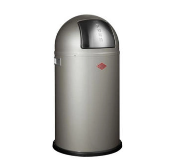 Wesco Pushboy. Abfallsammler 50 Liter neusilber