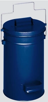 Proregal Robuster Sicherheitsbehälter mit Deckel & Tragebügel | HxBxT 38x27x27cm | Verzinkter Stahl | Blau (RVA95-03)