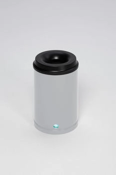 Proregal Selbstlöschender Papierkorb | 15 Liter, HxBxT 37x25x25cm | Verzinkter Stahl | Grau | Papiereimer für Papier - grau RVA96-04