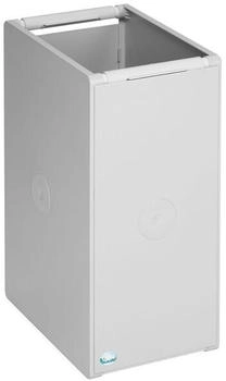 Proregal Robustes Abfall- und Wertstoffsammelsystem 1-Fach | ohne Deckel | 40 Liter, HxBxT 57x25x40,5cm | Kunststoff | Grau (RVA43-01)