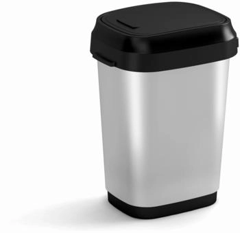 Curver KIS DUAL SWING BIN STYLE S 10L Abfalleimer 19 x 25 x 32 cm silber (237446)