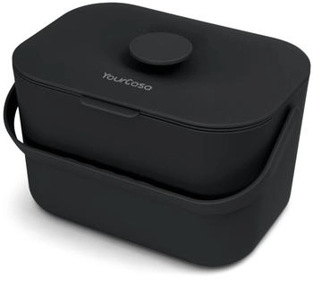 YourCasa 5l Komposteimer mit Sieb Schwarz