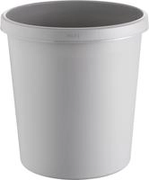 Helit Papierkorb H6105887, the german, mittelgrau, rund, aus Kunststoff, 18 Liter