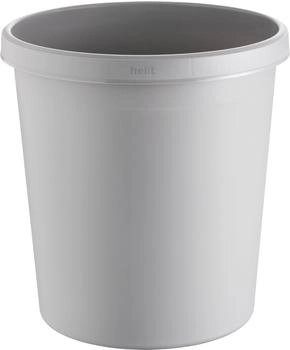 Helit Papierkorb aus Kunststoff rund grau (18 Liter)