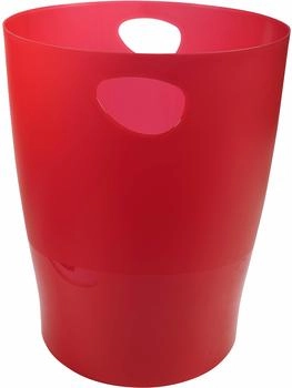 Exacompta ECOBIN Papierkorb mit Griffen karminrot transluzent (45324D)